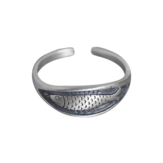 New in 925 Sterling Silver Fish Adjustable Rings For Women Engagement Luxury Beautiful Jewelry Gifts Female Jewellery Moneys 925