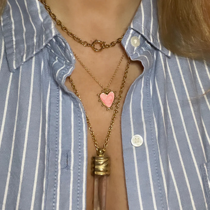 Cute Heart Sun Necklace for Women Gold Color Stainless Steel Long Chains Moon Star Boho Woman's Pendant Collares Choker