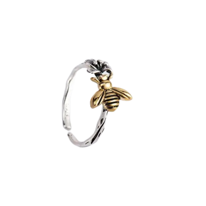 925 Sterling Silver Honeybee Flower Rings For Women Engagement Wedding Luxury Fine Jewelry  Items GaaBou Jewellery