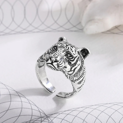 925 Sterling Silver Adjustable Rings For Women Tiger Luxury Fine Jewelry Aesthetic Vintage Accessories Jewellery Argent 925