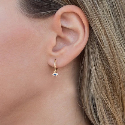 REETI 925 Sterling Silver Shiny Inlaid Micro Cubic Zircon Eyes Hoop Earrings Ear Jewelry For Women Party Gifts