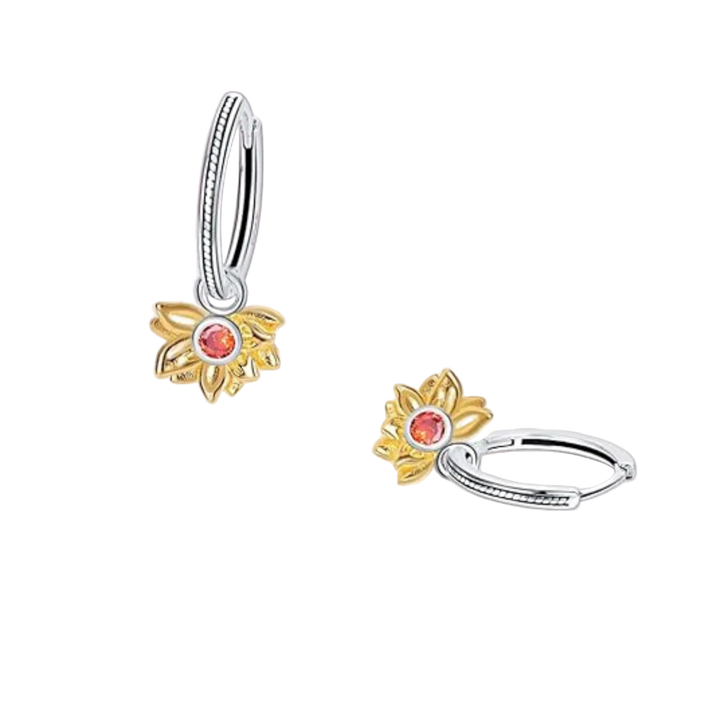Earrings 925 Silver Original Sunflower Doughnut Strawberry Flower Cherry Earrings Jewelry Women Anniversary Gift