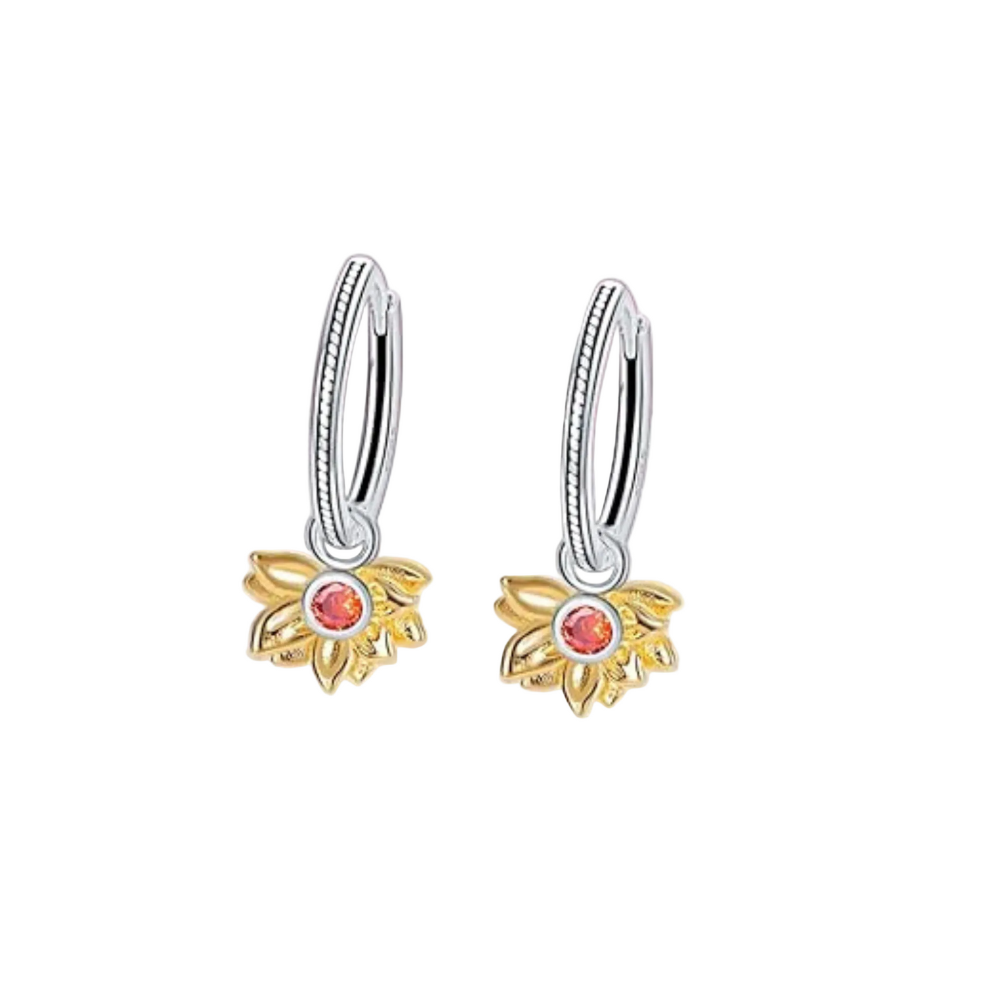 Earrings 925 Silver Original Sunflower Doughnut Strawberry Flower Cherry Earrings Jewelry Women Anniversary Gift