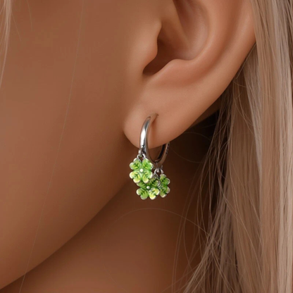 Earrings 925 Silver Original Sunflower Doughnut Strawberry Flower Cherry Earrings Jewelry Women Anniversary Gift