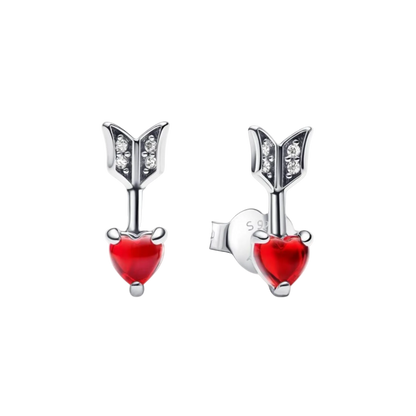 European 925 Silver Star Moon, Butterfly, Red Green Square Earrings, Suitable for Women's Festival Exquisite Charm Jewelry Gifts