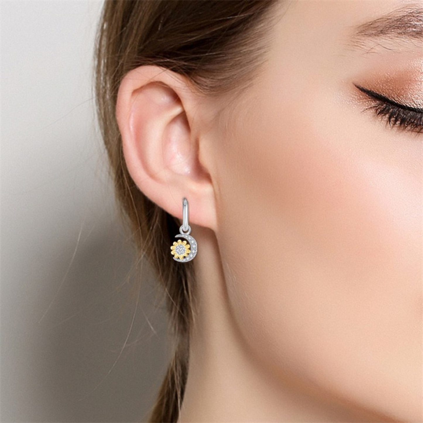 Earrings 925 Silver Original Sunflower Doughnut Strawberry Flower Cherry Earrings Jewelry Women Anniversary Gift