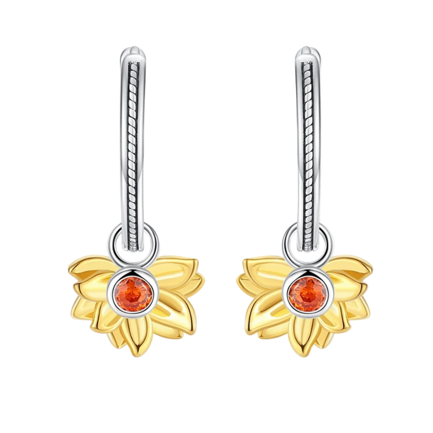 Earrings 925 Silver Original Sunflower Doughnut Strawberry Flower Cherry Earrings Jewelry Women Anniversary Gift